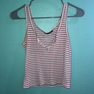 Striped Henley Tank Top